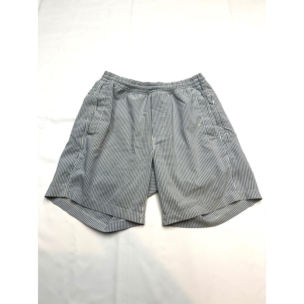 BIRDDOGS Mens Medium Gray White Stripe 7.5 Lined Pull On Shorts ii13